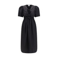 Black Cotton Casual Dress