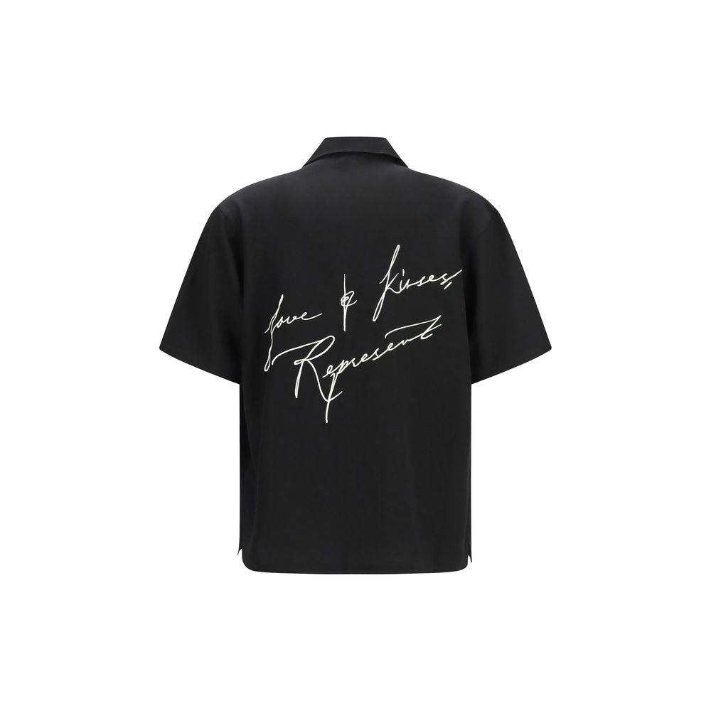 Black Lyocell Pattern Shirt