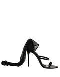 Dolce & Gabbana Stiletto Sandals Socks Knee High Boots Black