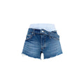Blue Cotton Bermuda Shorts