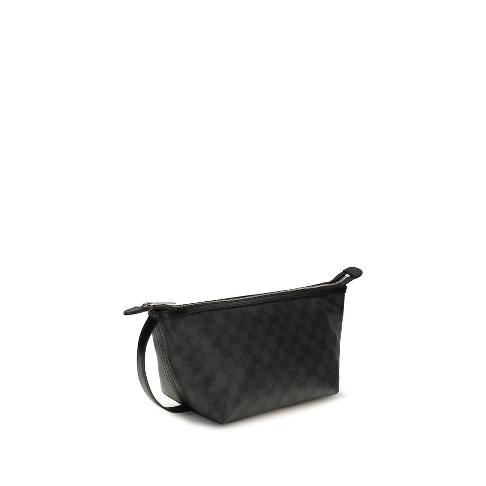 Black Cotton Clutch Bag