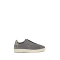 Gray Calf Leather Bos Taurus Low Top Sneakers