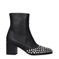 Black Leather Ankle Boots