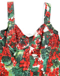 Multicolor Geranium Print A-line Mini Dress