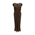 Brown Silk Casual Dress