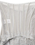 Gray Lace Corset Style Bodice Maxi Dress