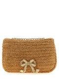 Beige Raffia Shoulder Bag