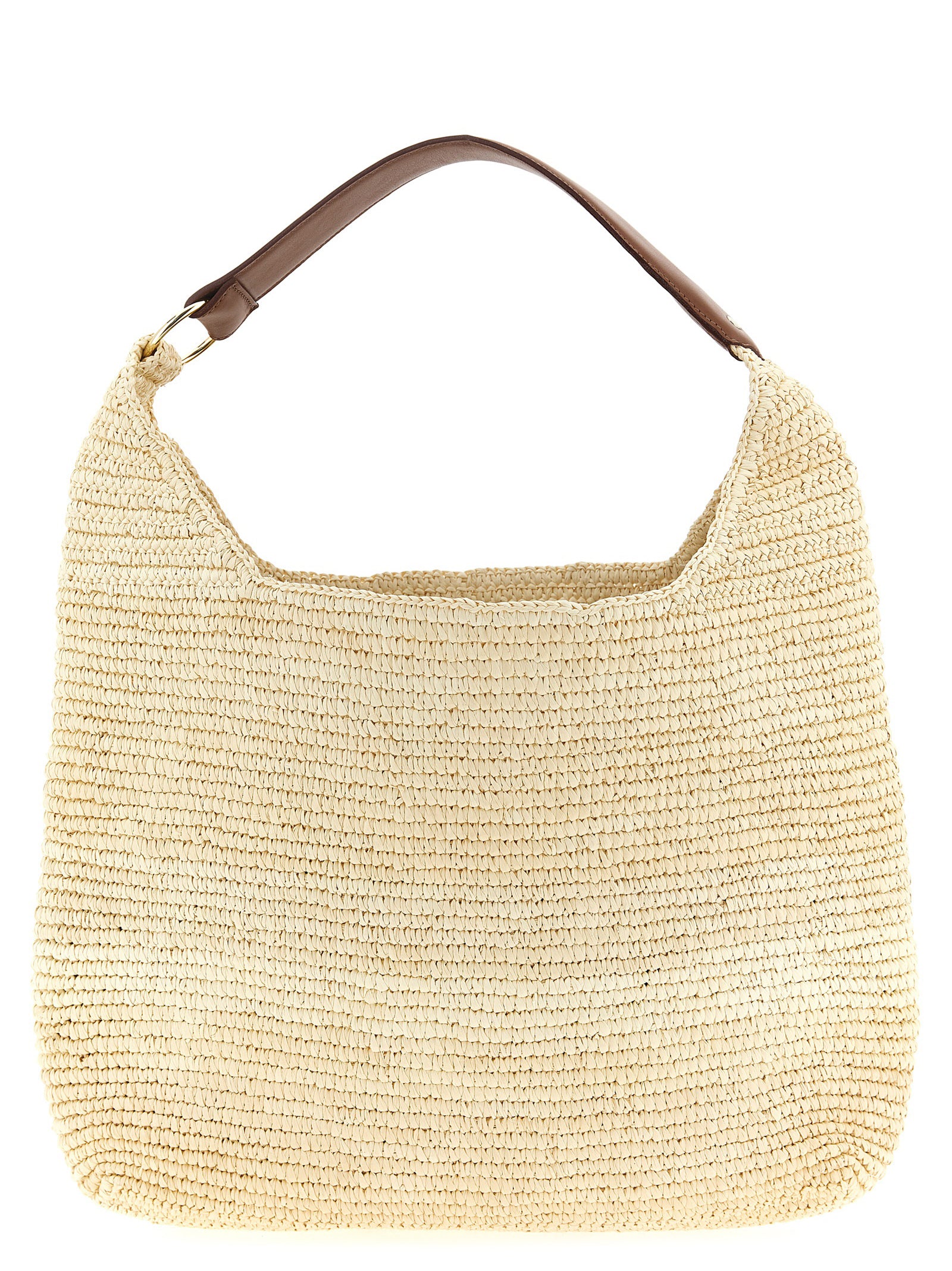Brown Raffia Shoulder Bag
