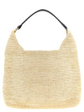 Beige Raffia Shoulder Bag