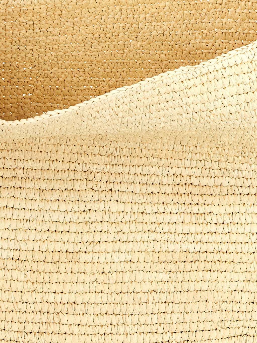 Beige Raffia Shoulder Bag