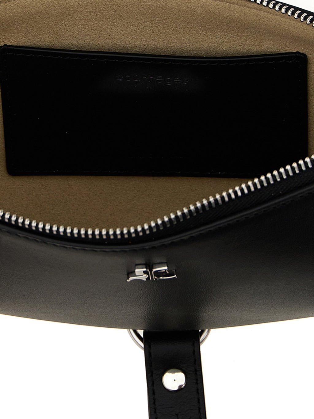 Black Calfskin Shoulder Bag