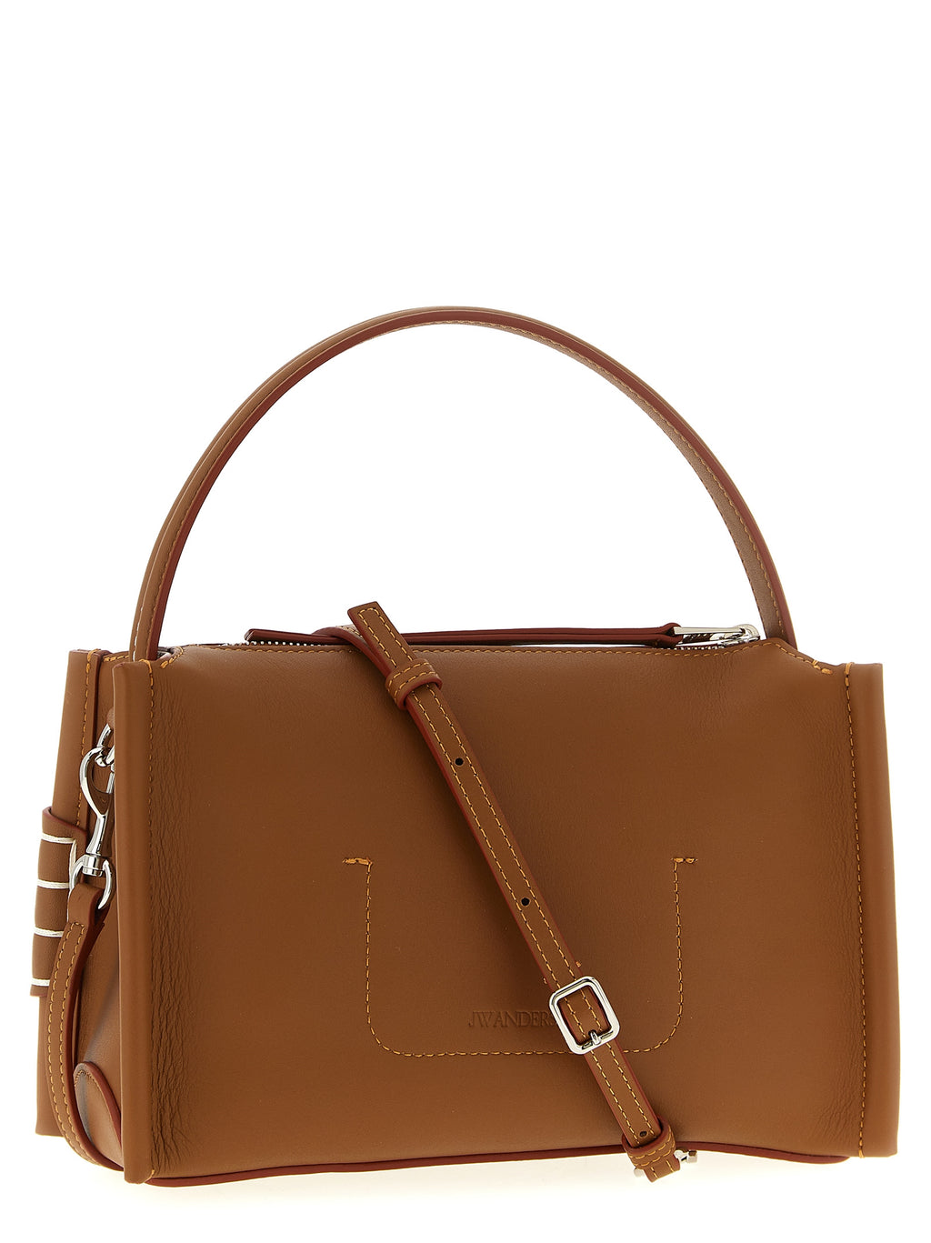 Brown Calfskin Shoulder Bag