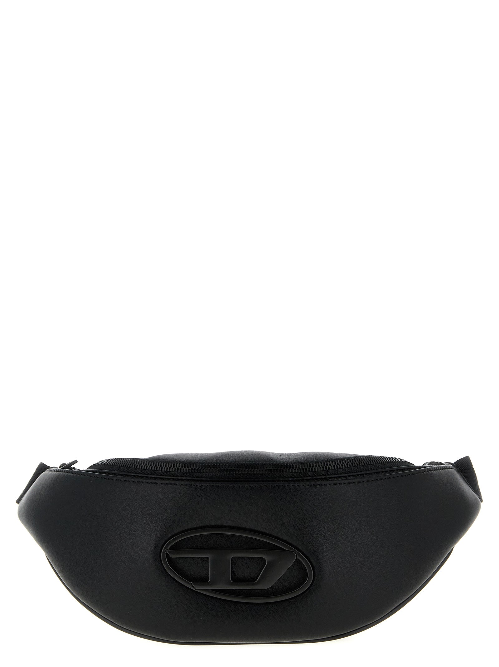 Black Polyethylene Crossbody Bag