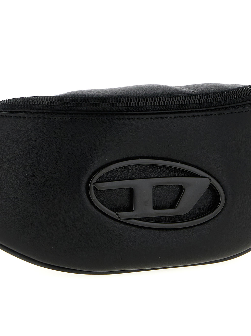 Black Polyethylene Crossbody Bag