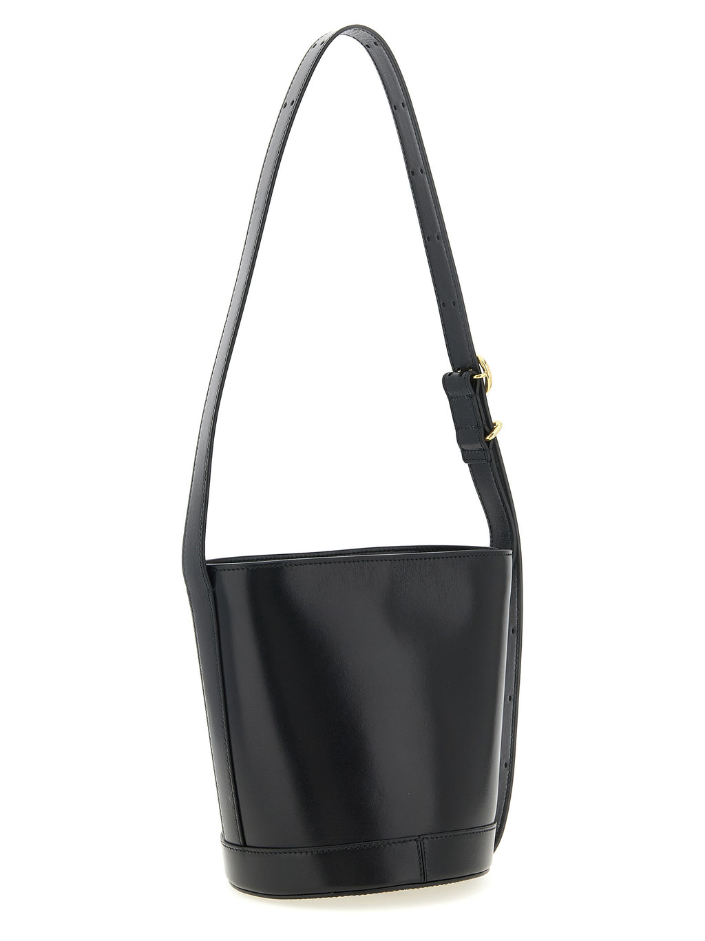 Black Calfskin Shoulder Bag