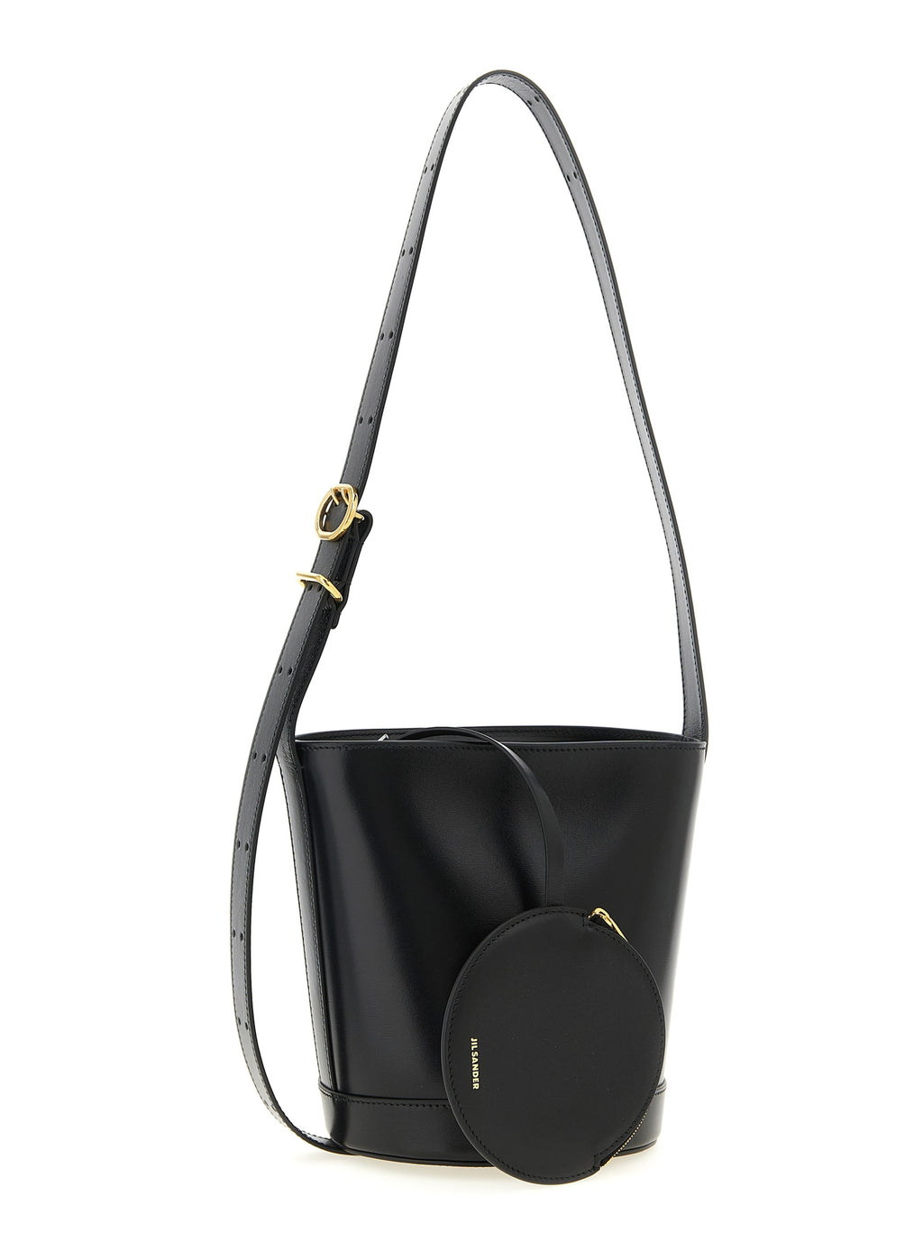 Black Calfskin Shoulder Bag