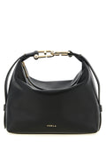 Black Calfskin Shoulder Bag