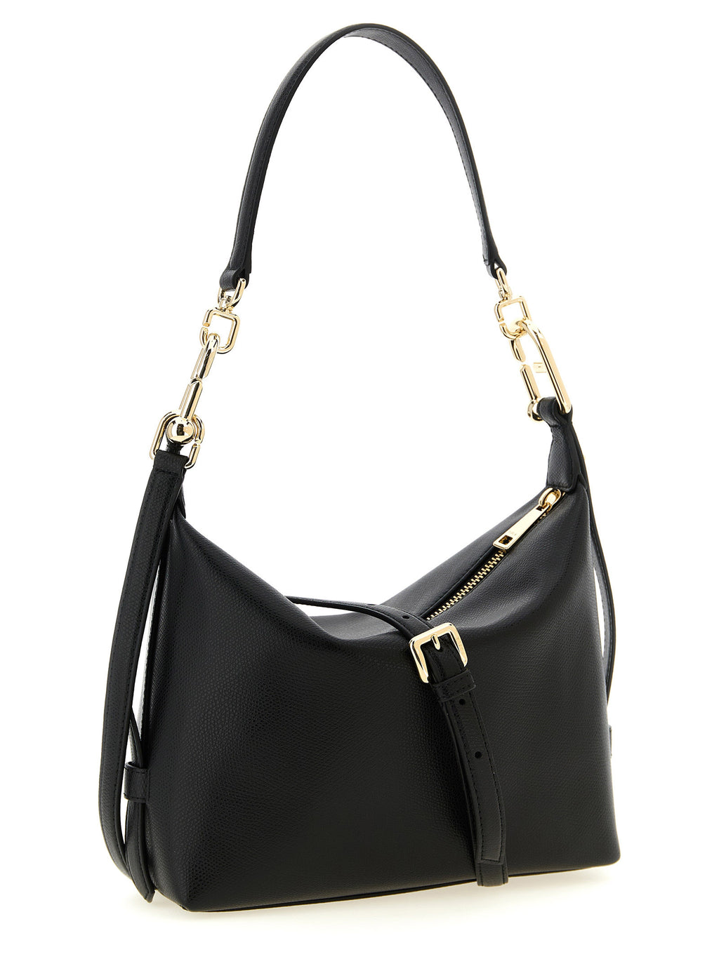 Black Calfskin Shoulder Bag