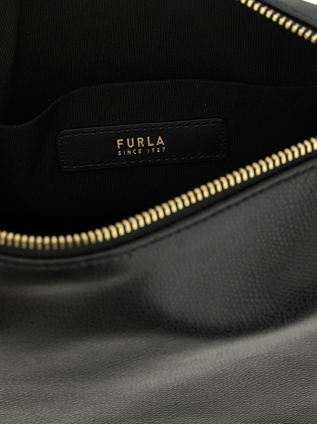 Black Calfskin Shoulder Bag