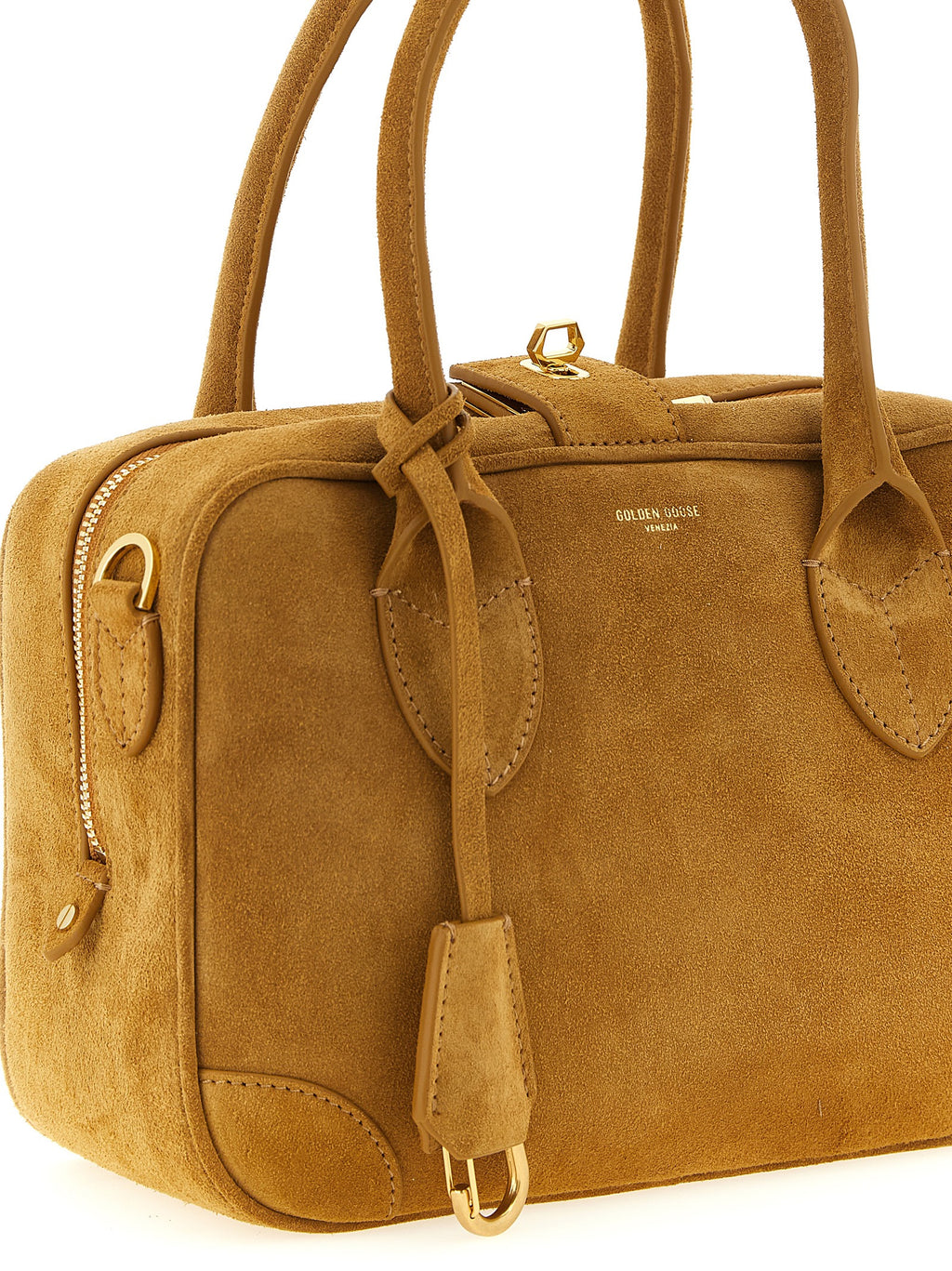 Beige Cowhide Handbag