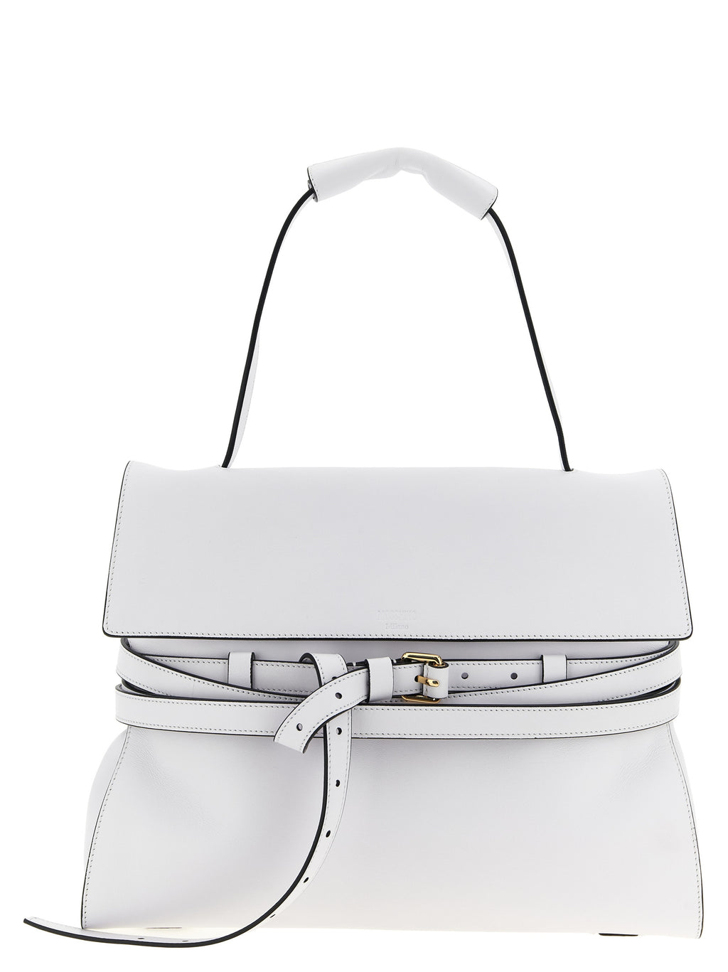 White Napa Leather / Calf Bos Taurus Shoulder Bag