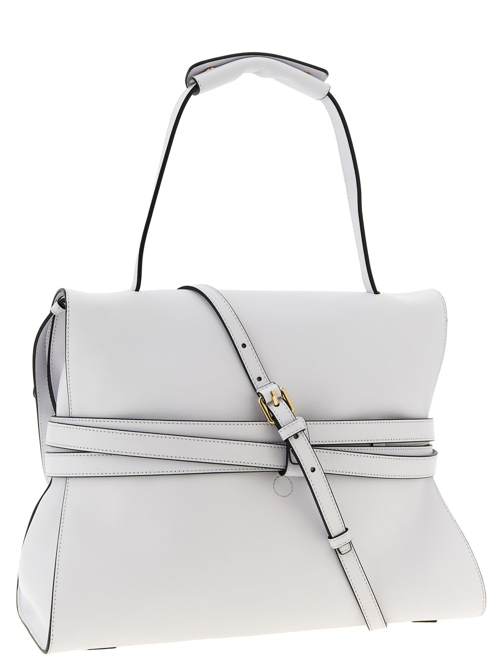 White Napa Leather / Calf Bos Taurus Shoulder Bag
