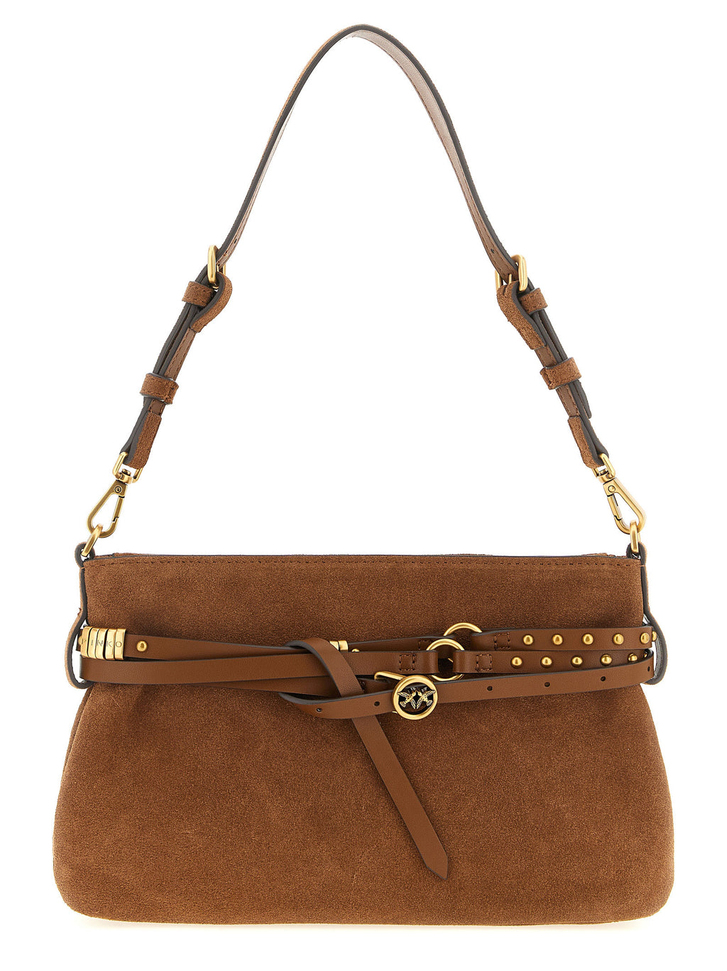 Brown Lamb Leather Shoulder Bag