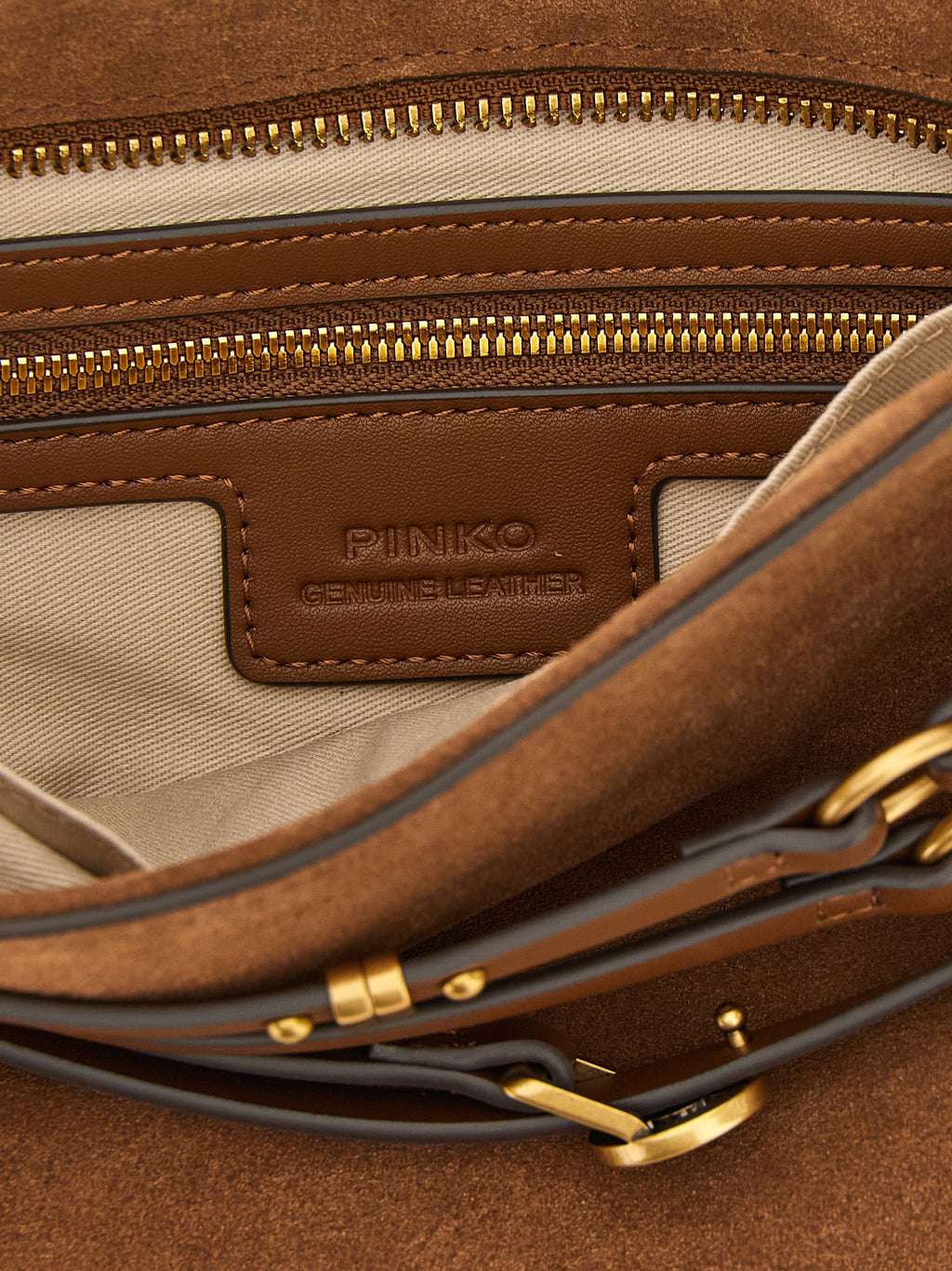 Brown Lamb Leather Shoulder Bag
