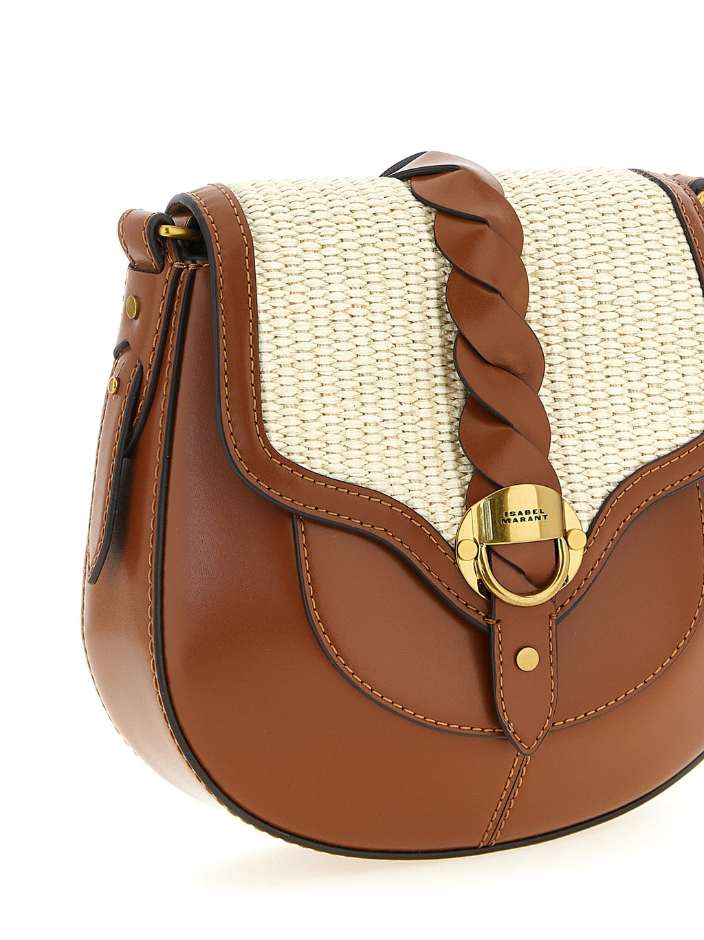 Brown Calfskin Crossbody Bag