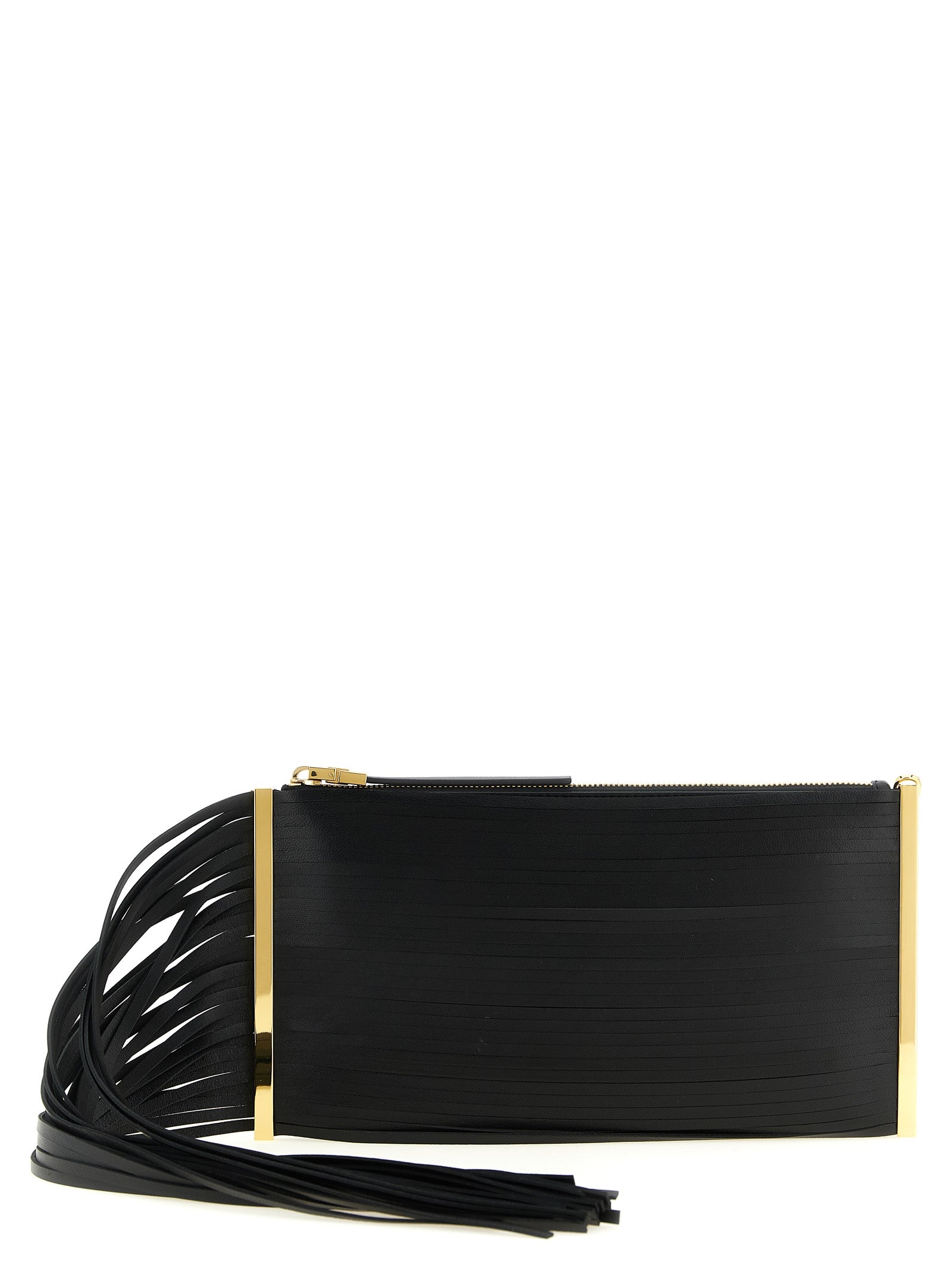 Black Leather Clutch Bag