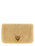 Beige Polypropylene Clutch Bag