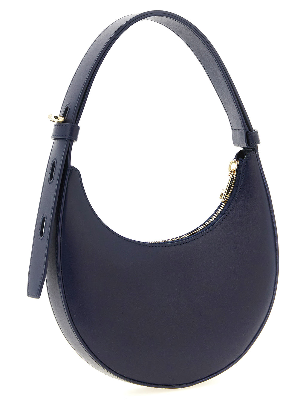 Blue Calfskin Shoulder Bag