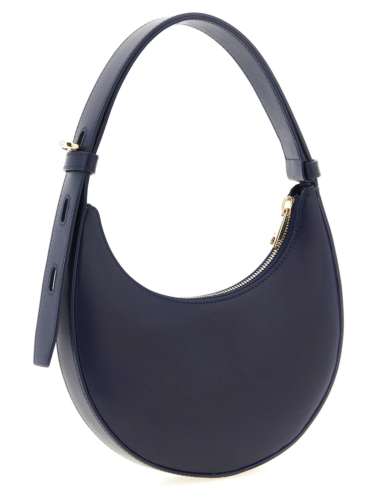 Blue Calfskin Shoulder Bag