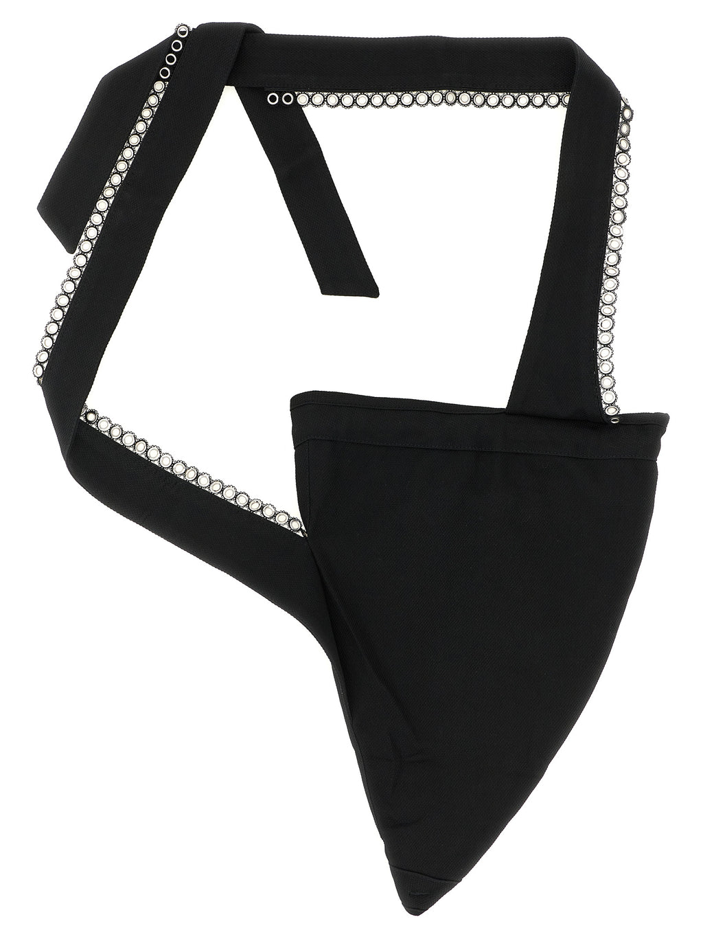 Black Cotton Crossbody Bag