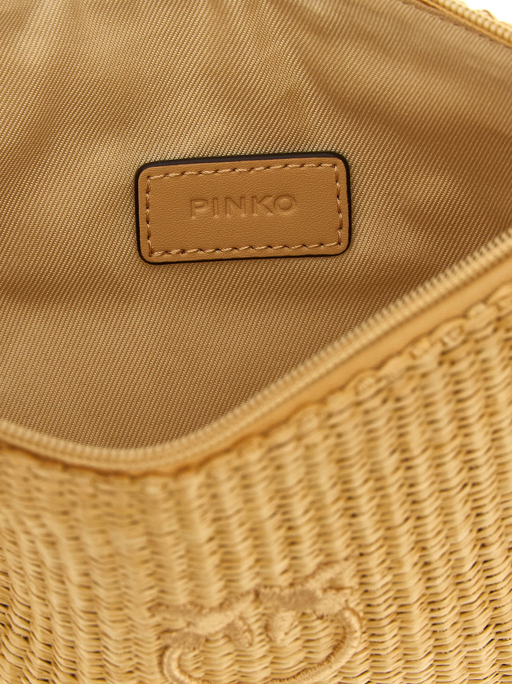 Beige Polypropylene Clutch Bag