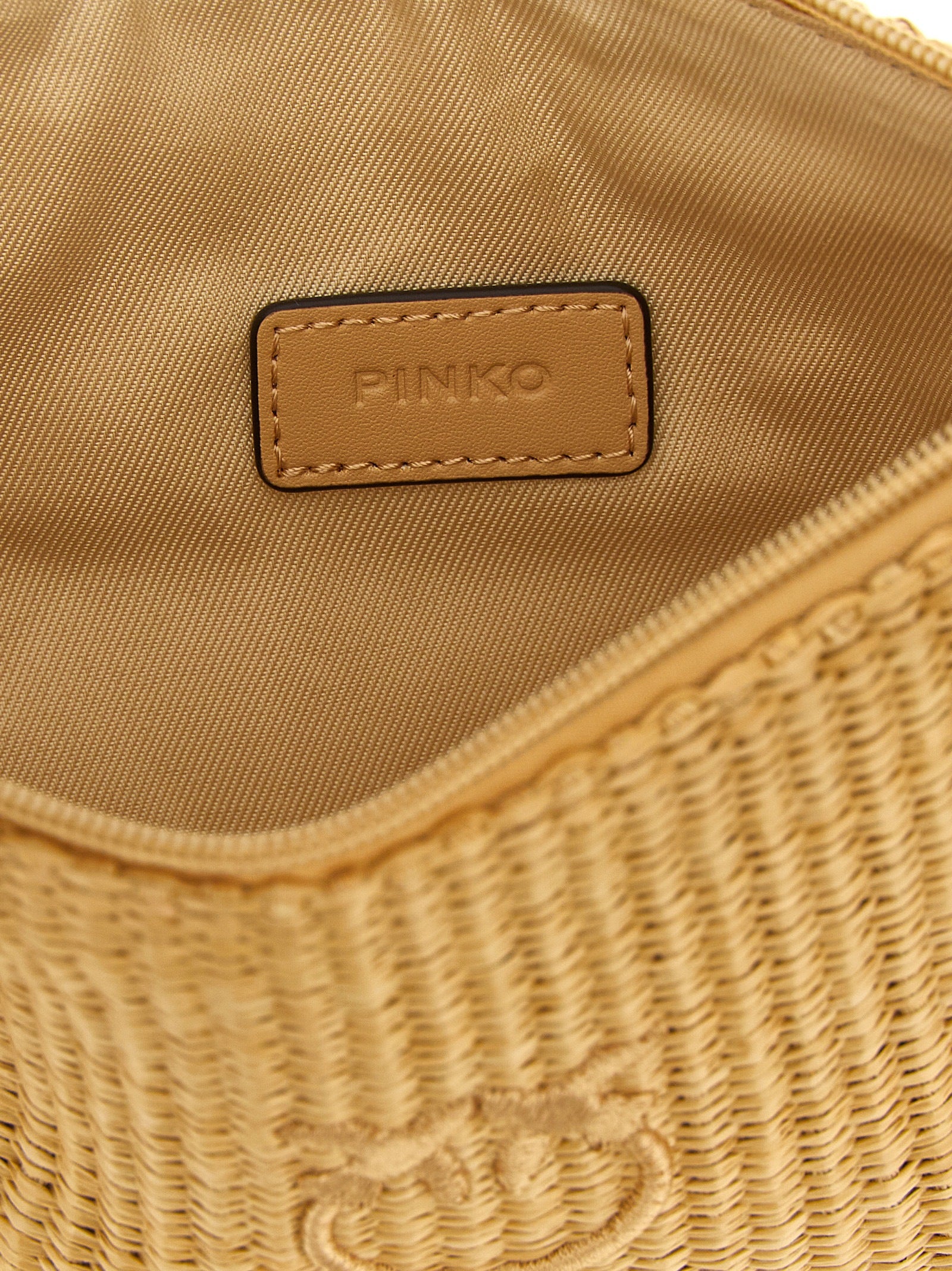 Beige Polypropylene Clutch Bag