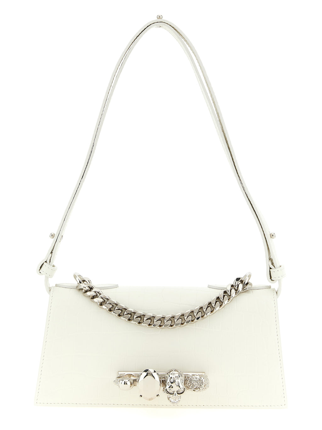 White Calfskin Shoulder Bag