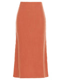 Orange Cashmere Mini Skirt