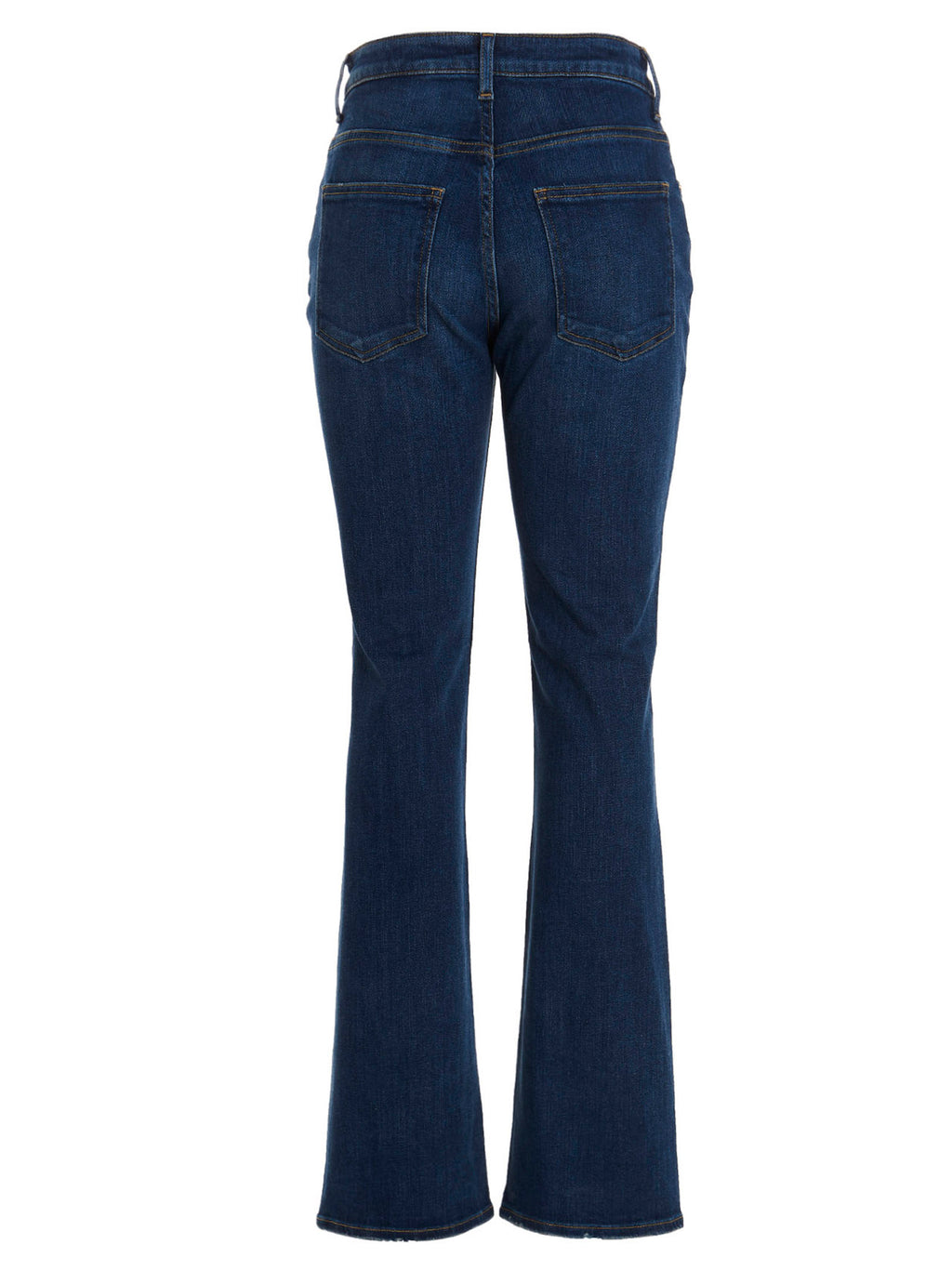 Blue Cotton Flared Jeans