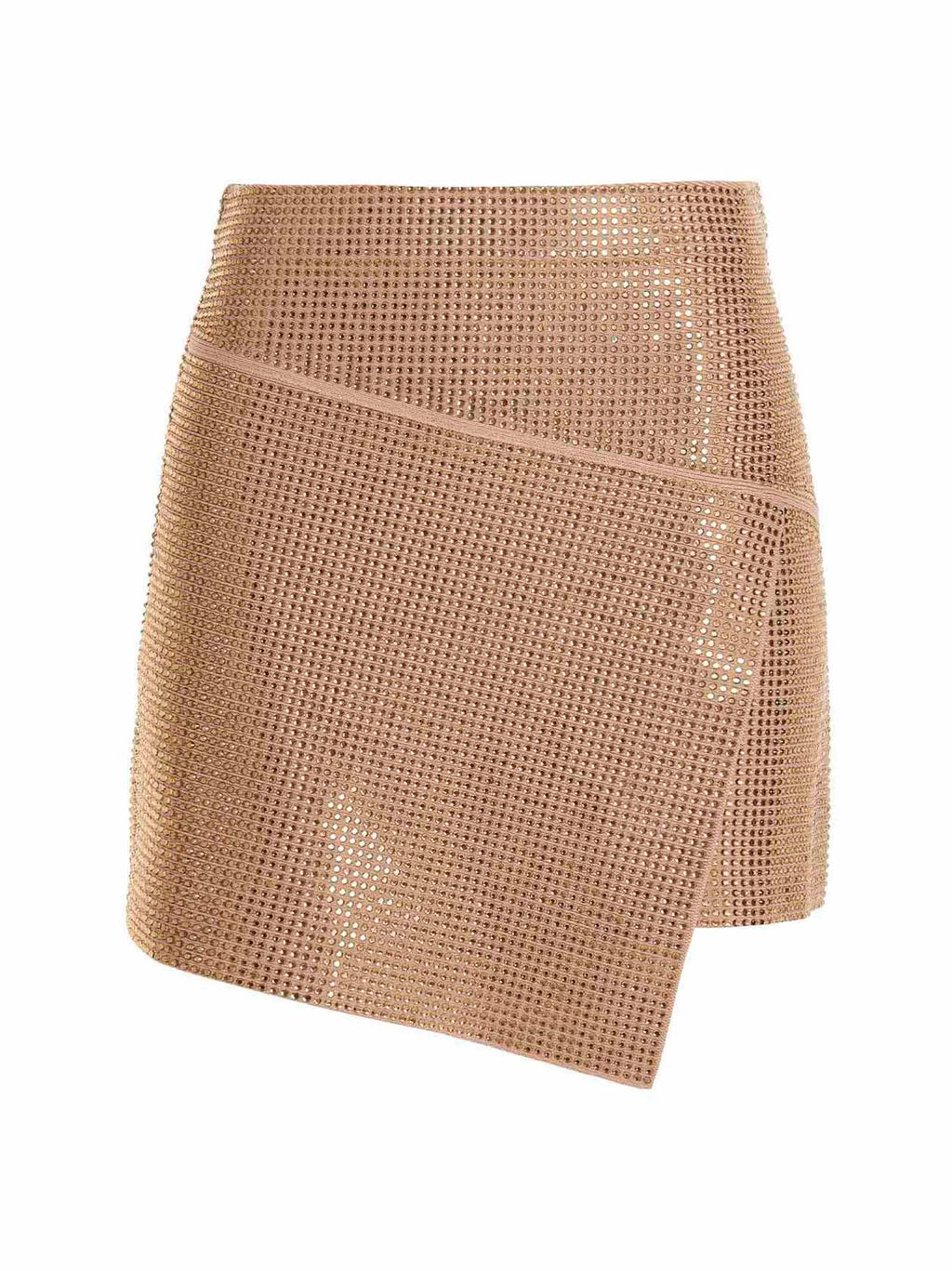 Beige Viscose Long Skirt