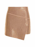Beige Viscose Long Skirt