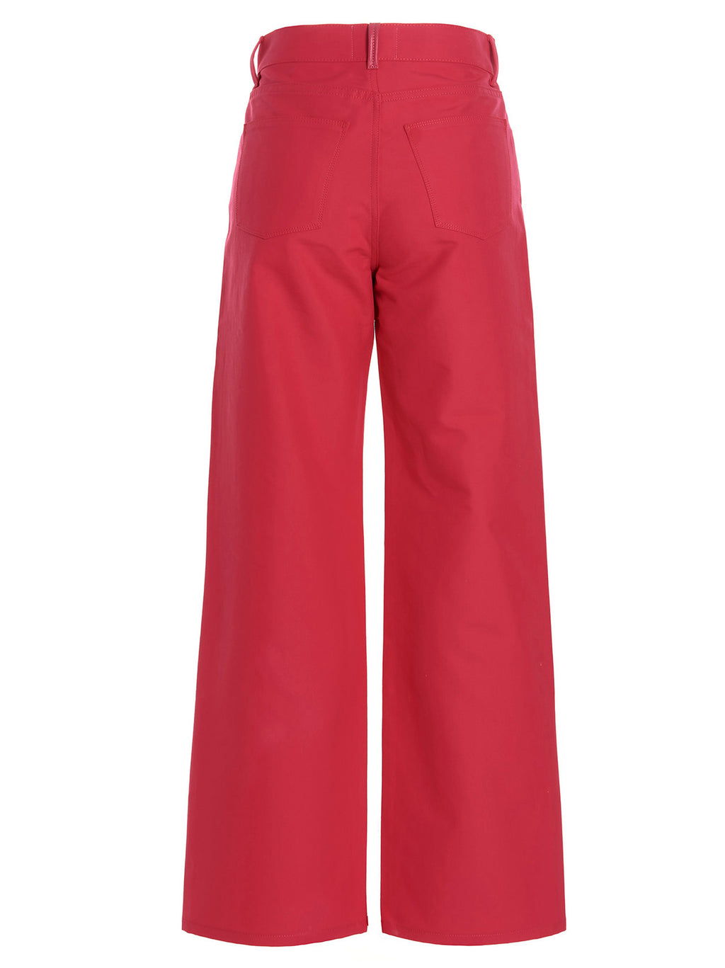 Fuchsia Cotton Casual Pants