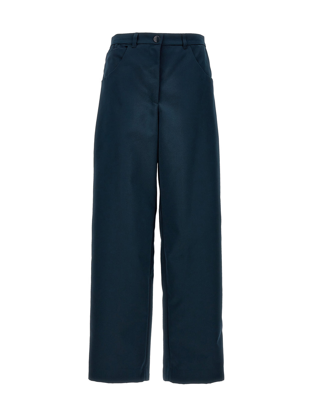 Blue Polyester Cargo Pants