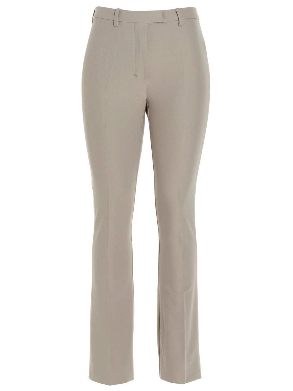 Beige Viscose Flared Pants