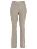 Beige Viscose Flared Pants