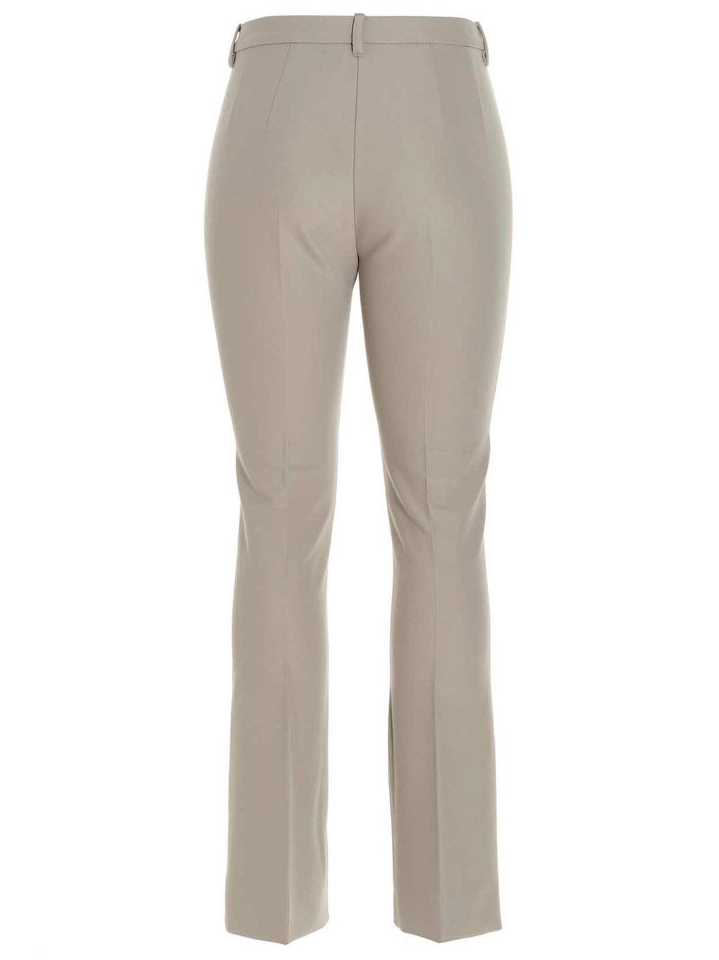 Beige Viscose Flared Pants