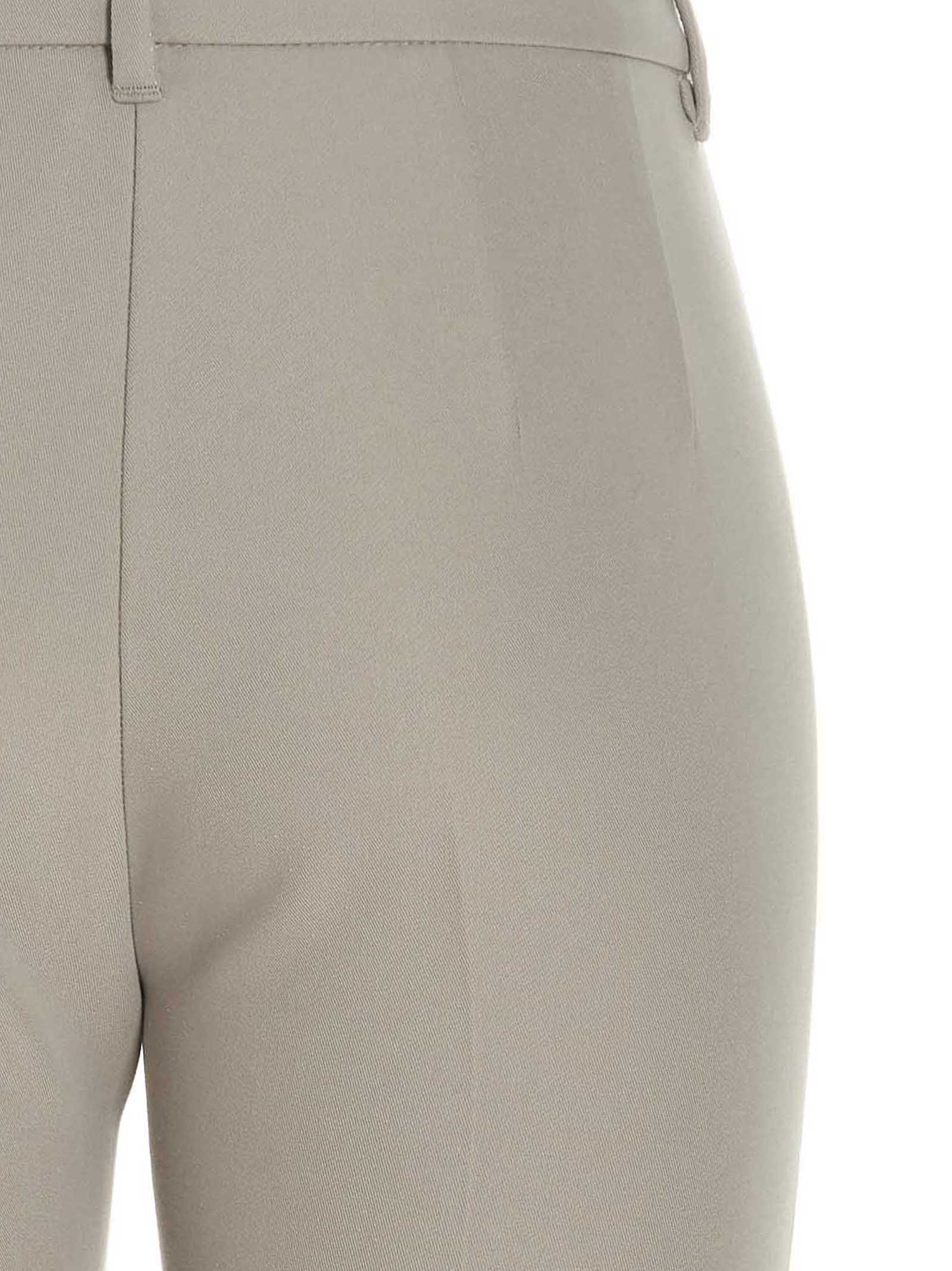 Beige Viscose Flared Pants