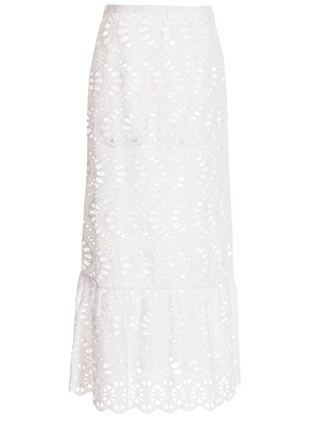 White Cotton Mini Skirt