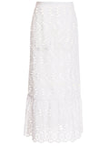 White Cotton Mini Skirt
