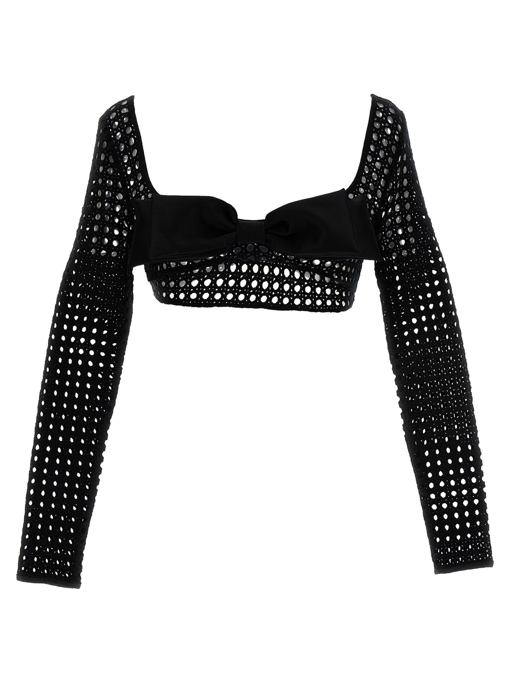Black Polyester Long Sleeve T-Shirt